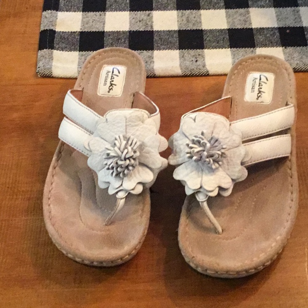Clark artisan wedge sandals size 9 excellent condition